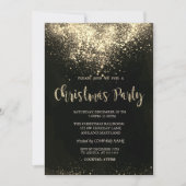 Stijlvol Goud Confetti Bedrijfs Kerstfeest Kaart (Voorkant)
