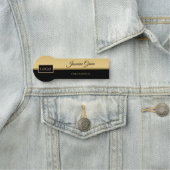 Stijlvol goud en zwart ontwerp naamplaatje (In situ)