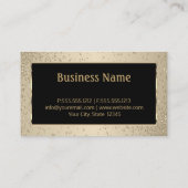 Stijlvol goud en zwart visitekaartje (Achterkant)