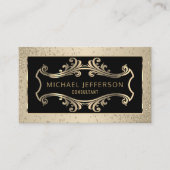 Stijlvol goud en zwart visitekaartje (Voorkant)