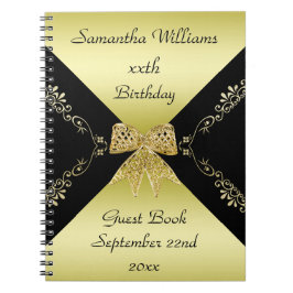 Stijlvol goud en zwarte decoratieve wieg notitieboek