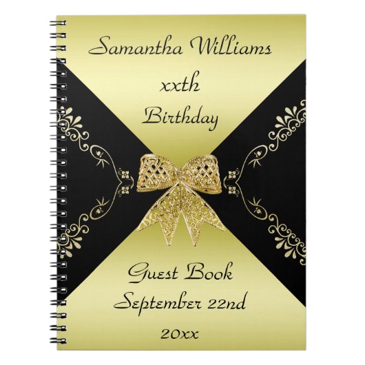 Stijlvol goud en zwarte decoratieve wieg notitieboek (Voorkant)