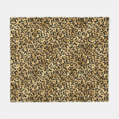 Stijlvol goud- en zwarte Folie luipspatroon Fleece Deken (Voorkant (Horizontaal))