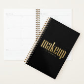 Stijlvol goud en zwarte typografie Makeup kunstena Planner (Display)