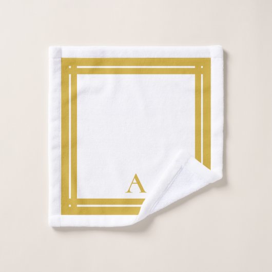Stijlvol Goud Gepersonaliseerd Hotel Athletic Bad Handdoek (Wasdoekje)