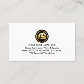 Stijlvol Goud Gereedschap Zwart Grijs Lagen Visitekaartje (Achterkant)