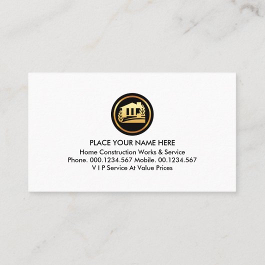 Stijlvol Goud Gereedschap Zwart Grijs Lagen Visitekaartje (Achterkant)