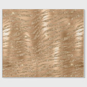 Stijlvol goud glitter Wild Tiger Stripes Patroon Cadeaupapier (Vlak)