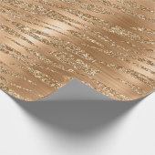 Stijlvol goud glitter Wild Tiger Stripes Patroon Cadeaupapier (Hoek)