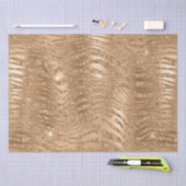 Stijlvol goud Glitter Wild Zebra Stripes Patroon Tissuepapier (Craft)