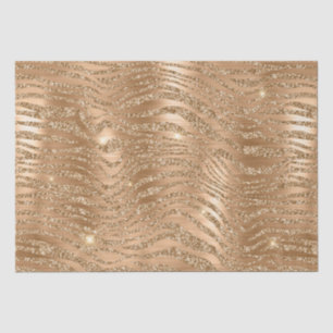 Stijlvol goud Glitter Wild Zebra Stripes Patroon Tissuepapier
