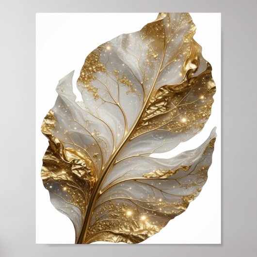 Stijlvol Goud GOUDEN BLAD Print (Voorkant)