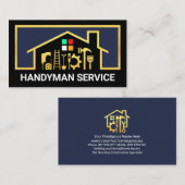 Stijlvol goud Handyman Tools Home Visitekaartje (Voorkant / Achterkant)