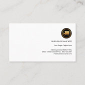 Stijlvol goud kolom monogram naam transport visitekaartje (Achterkant)