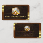 Stijlvol goud Lijst hout hout Visitekaartje (Voorkant / Achterkant)