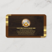 Stijlvol goud Lijst hout hout Visitekaartje (Achterkant)