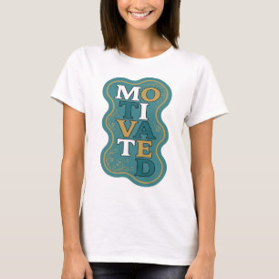 Stijlvol goud MOTIVERENDE Moedige Vormgeving T-shirt