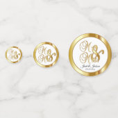 Stijlvol goud op een witte achtergrond confetti (Voorkanten)