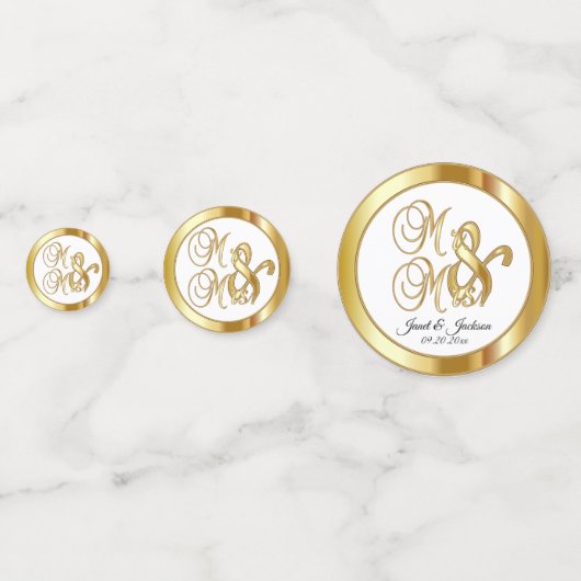 Stijlvol goud op een witte achtergrond confetti (Achterkanten)