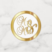 Stijlvol goud op een witte achtergrond confetti (Kleine voorkant)