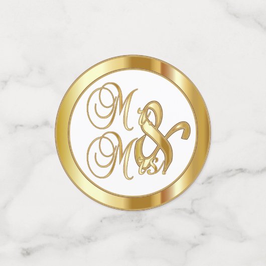 Stijlvol goud op een witte achtergrond confetti (Kleine voorkant)