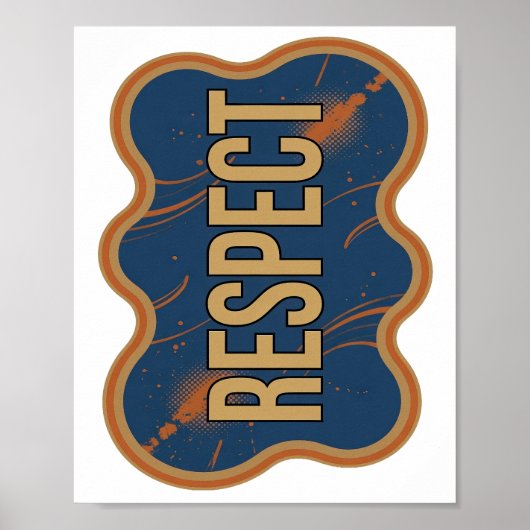 Stijlvol Goud RESPECT Design Poster (Voorkant)