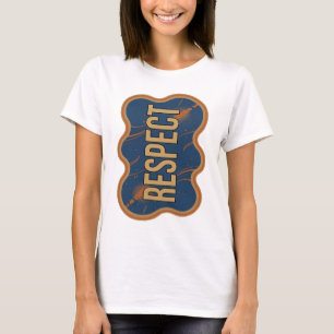 Stijlvol goud RESPECT ontwerp T-shirt