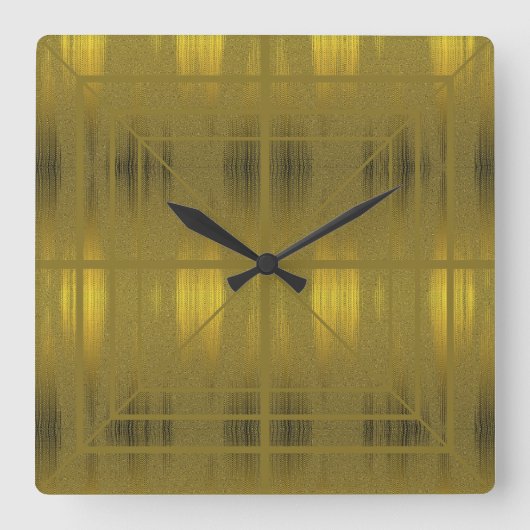 Stijlvol goud vierkante klok (Voorkant)