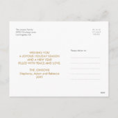 Stijlvol Goud Vrolijk Xmas Foto Modern Briefkaart (Achterkant)