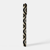 Stijlvol goud & zwart diamant Ikat patroon Monogra iPhone 15 Case (Rechterkant)