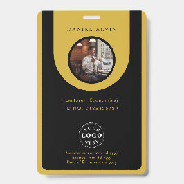 Stijlvol goud zwart werknemers ID-badge ontwerp Badge