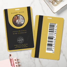 Stijlvol goud zwart werknemers ID-badge ontwerp Badge