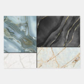 Stijlvol Goud zwart-wit Marmeren patroon Inpakpapier Vel (Voorkant 3)