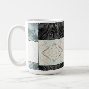 Stijlvol Goud zwart-wit Marmeren patroon Koffiemok