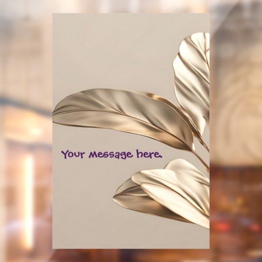 Stijlvol goudblad  raamsticker (Vel 2)