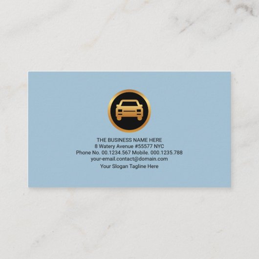 Stijlvol goudblauw-waterbad visitekaartje (Achterkant)