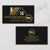 Stijlvol gouden dak onderweg visitekaartje (Voorkant / Achterkant)