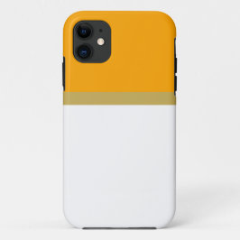 Stijlvol Gouden Geel Wit Banded Kleurenblok Case-Mate iPhone Case
