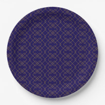 Stijlvol gouden geometrisch doosontwerp donkerblau