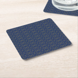 Stijlvol gouden geometrisch doosontwerp Navy Kartonnen Onderzetters