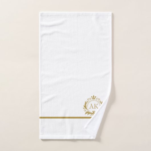 Stijlvol gouden luxe lijst en kroon bad handdoek (Handdoek)