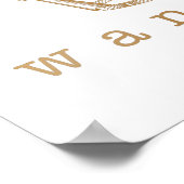 Stijlvol gouden Wereldbol-lade voor reisovers Poster (Hoek)