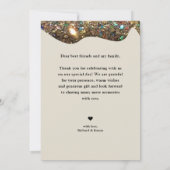 stijlvol goudglitter | Fotobruiloft Bedankkaart (Achterkant)