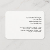 Stijlvol / goudglitter / monogram visitekaartje (Achterkant)