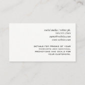 Stijlvol / goudglitter / monogram visitekaartje (Achterkant)