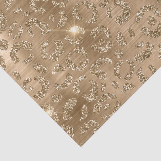 Stijlvol goudglitter Wild Leopard Spots Patroon Tissuepapier (Detail)