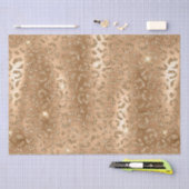 Stijlvol goudglitter Wild Leopard Spots Patroon Tissuepapier (Craft)