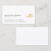 Stijlvol goudmonogram in Modern Luxury Trendy Visitekaartje (Voorkant / Achterkant)