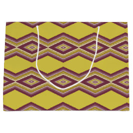 Stijlvol goudpatroon met Bourgogne Groot Cadeauzakje