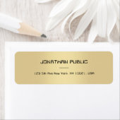 Stijlvol goudSjabloon elegant minimalistisch ontwe Etiket (Insitu)